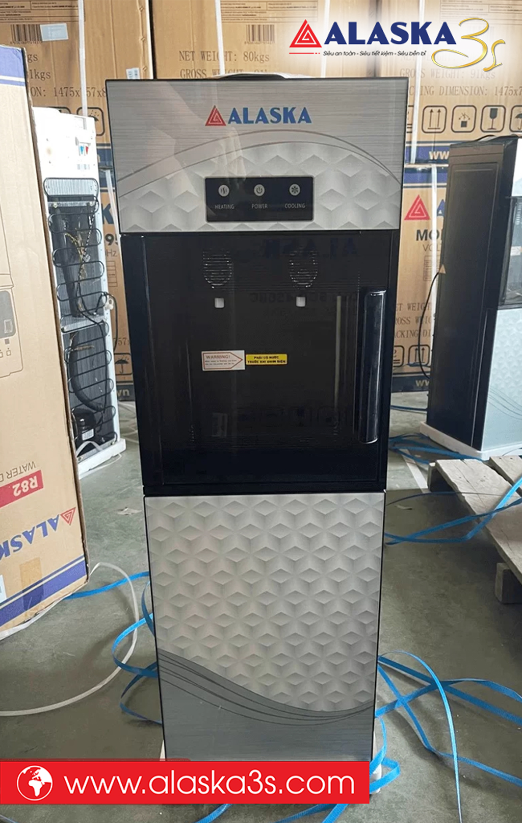 Máy nước nóng lạnh Alaska R-72C có ngăn lạnh