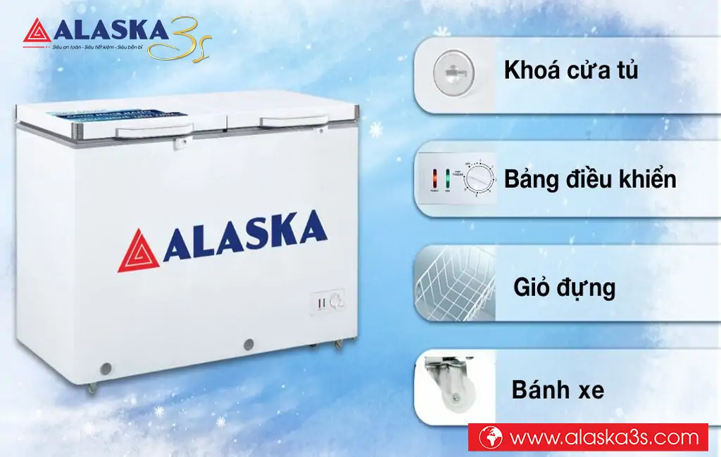 Tiện ích đi kèm tủ đông mát Alaska BCD-5568N
