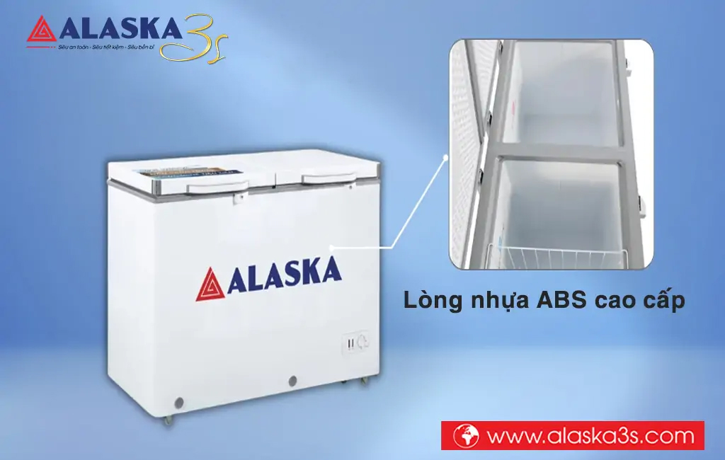 Tủ đông Alaska HB-550N lòng tủ bằng nhựa ABS cao cấp