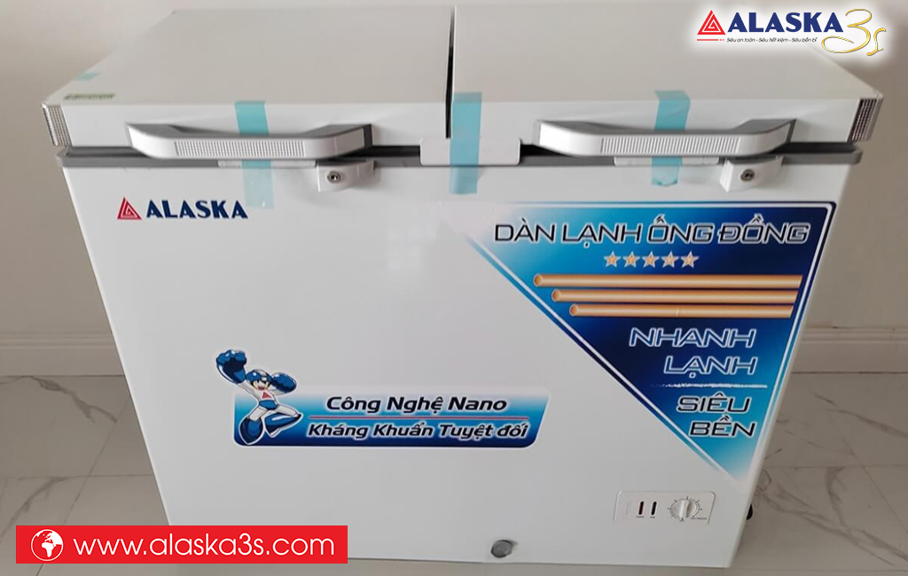 Tủ đông mát Alaska BCD-4568C dàn đồng