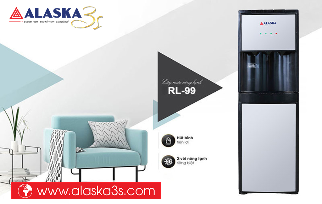 Máy nước uống nóng lạnh Alaska RL-99 bình âm chính hãng
