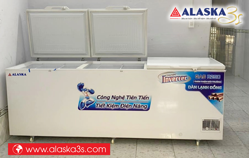 Tủ đông Alaska inverter HB-1100CI dàn đồng 915L