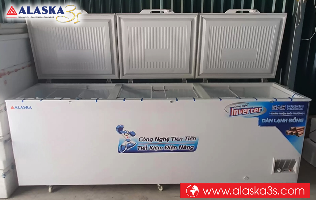Tủ đông Alaska inverter HB-1100CI dàn đồng