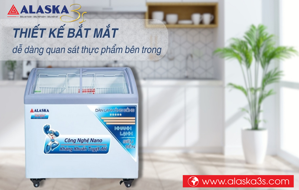 Tủ đông Alaska KC-210CI 300L inverter