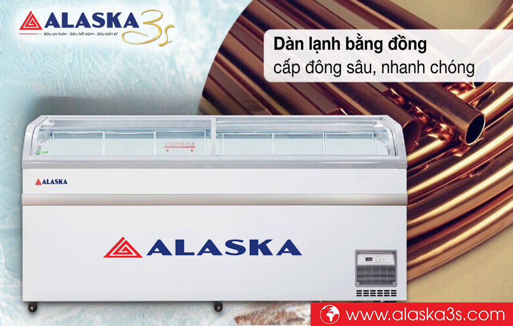 Tủ đông Alaska KC-550 dàn lạnh ống đồng bền bỉ