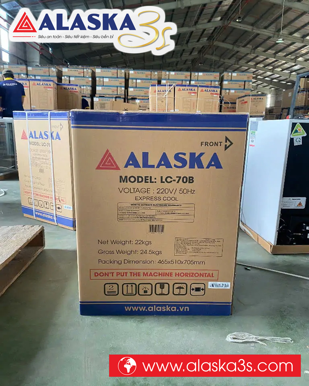 Tủ mát Alaska LC-70B đen
