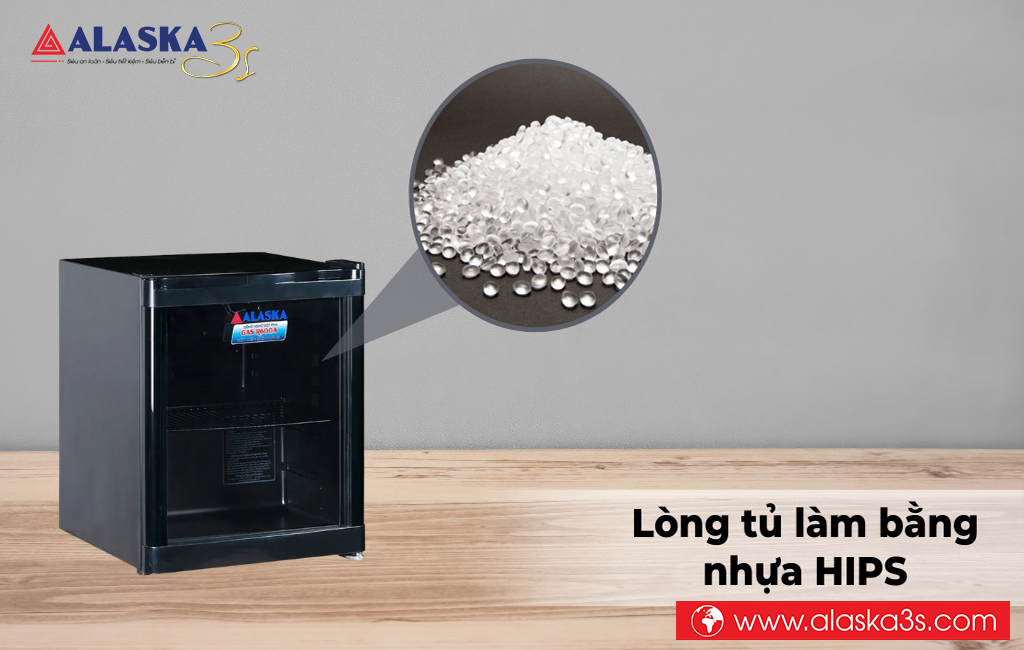 Lòng tủ mát Alaska LC-50D làm bằng nhựa HIPS cao cấp