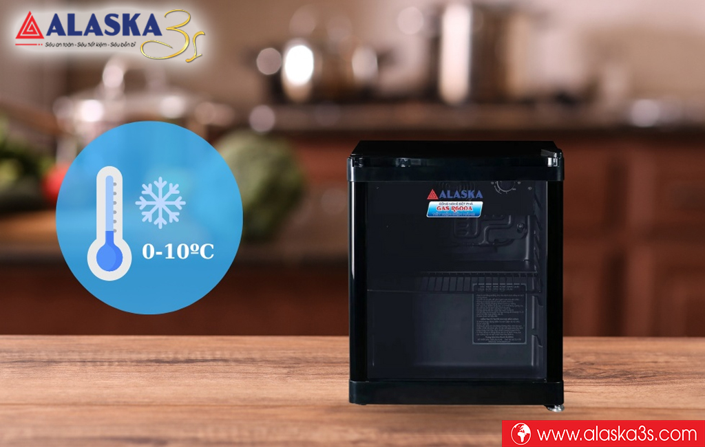 Nhiệt độ tủ mát mini Alaska LC-50D duy trì ổn định 0℃~10℃