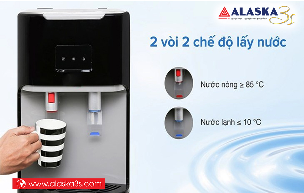 Thiết kế 2 vòi lấy nước riêng biệt