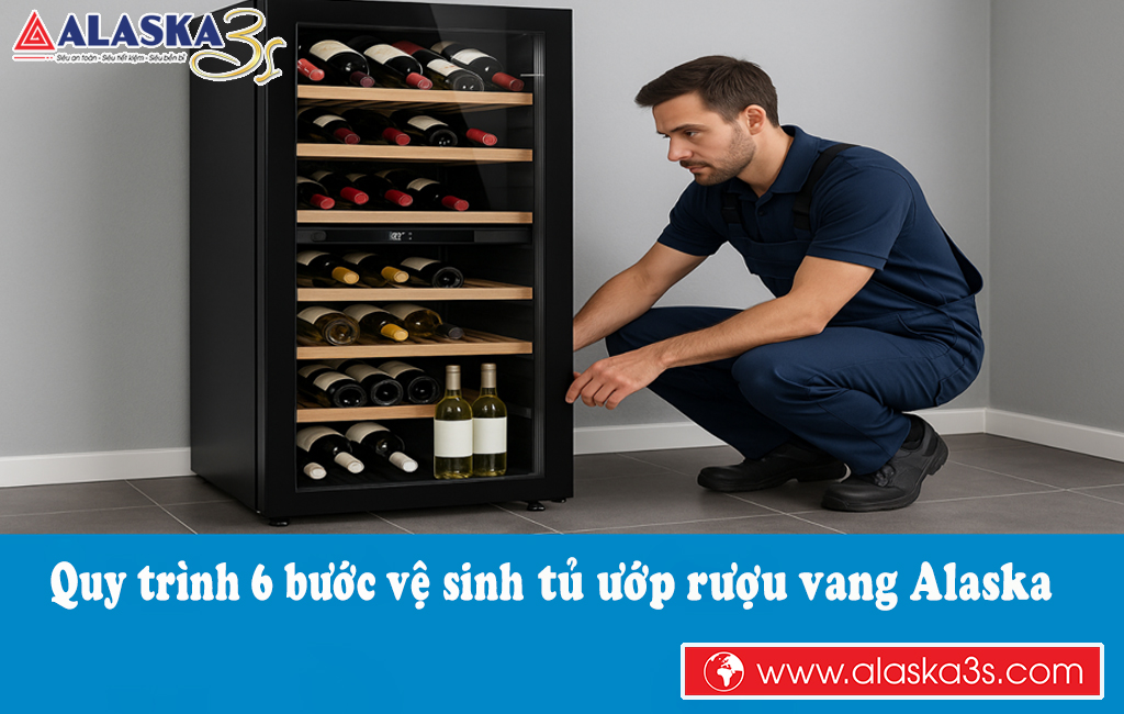 Quy trình 6 bước vệ sinh tủ ướp rượu vang Alaska