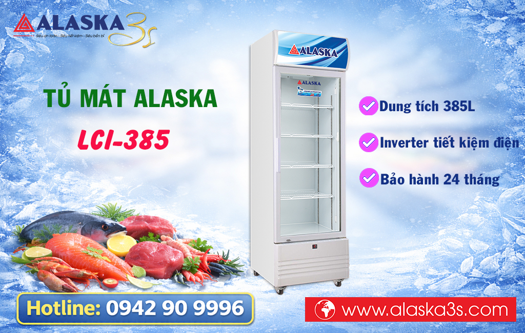 Tủ mát inverter Alaska LCI-385