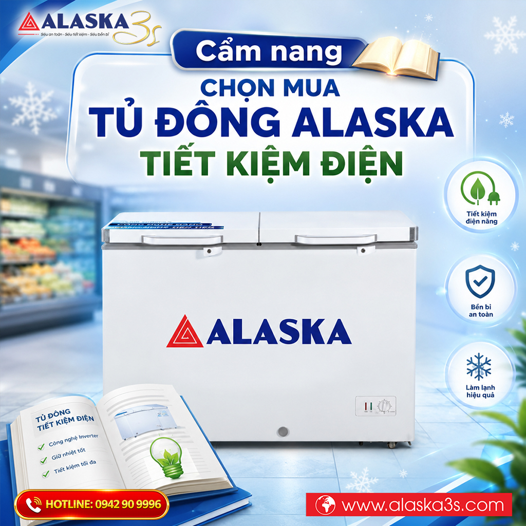 Cẩm nang chọn mua tủ đông Alaska tiết kiệm điện
