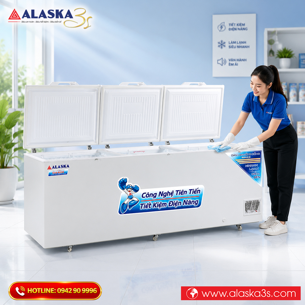 Vệ sinh tủ đông Alaska định kỳ