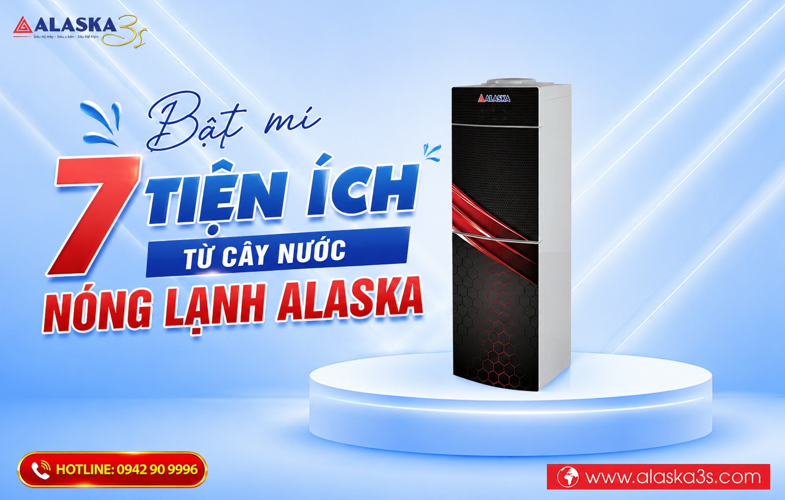 Bật mí 7 tiện ích từ cây nước nóng lạnh Alaska