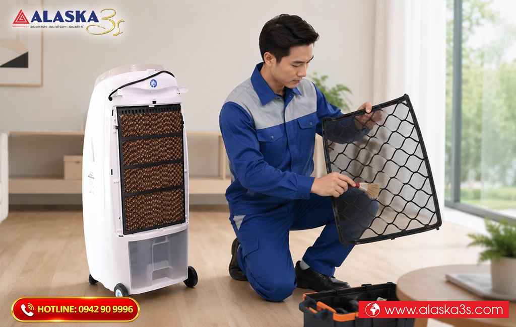 Làm sạch tấm lưới lọc bụi