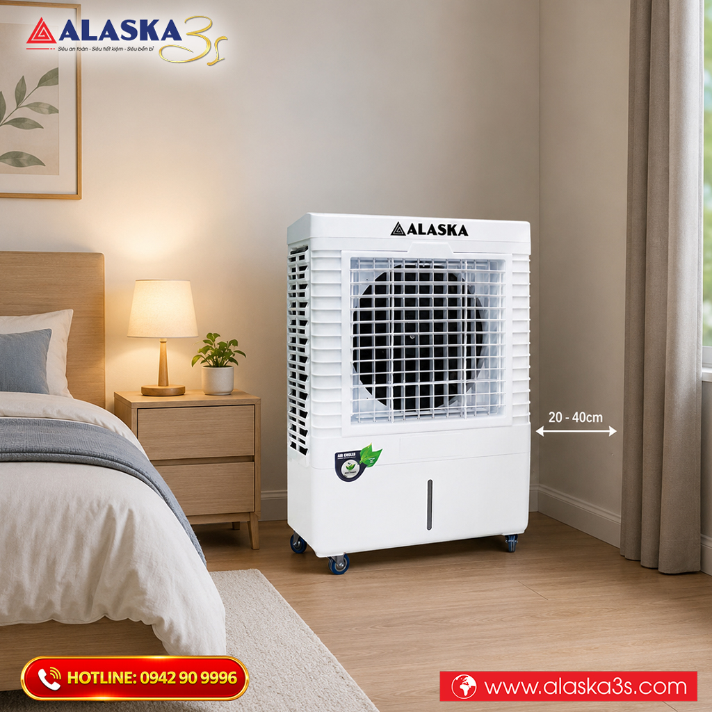 Vị trí đặt quạt cách tường tối thiểu 20cm