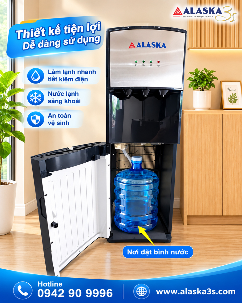 Vị trí đặt bình nước
